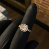 Solitario  2.95gr T6 1/4 Anillo Circones Circon Blancos Oro Amarillo