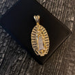 Dije Virgen de Guadalupe 18gr / 5.5cm Circones Blancos Negros Dos Oros Amarillo Blanco