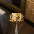 Anillo Caballo Cruz 8.9gr T10 Circones Blancos Dos Oros Blanco Amarillo