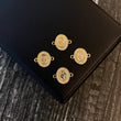 Herraje Virgen Milagrosa 0.65gr / 1.3cm Circones Blanco Oro Amarillo*