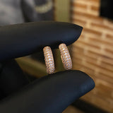 Candongas 2.7gr / 1.3cm Circones Blancos Oro Rosa*