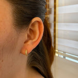 Candongas  1.7gr / 1cm Circones Blancos Oro Amarillo*