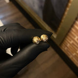 Topos Media Bola 9mm 1.2gr Diamantada Oro Amarillo*