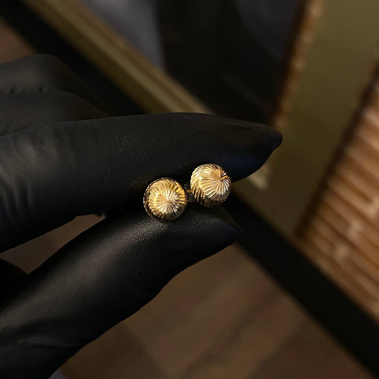 Topos Media Bola 8mm 1gr Diamantada Oro Amarillo*