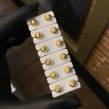Topos Media Bola 6mm 0.75gr Diamantada Oro Amarillo