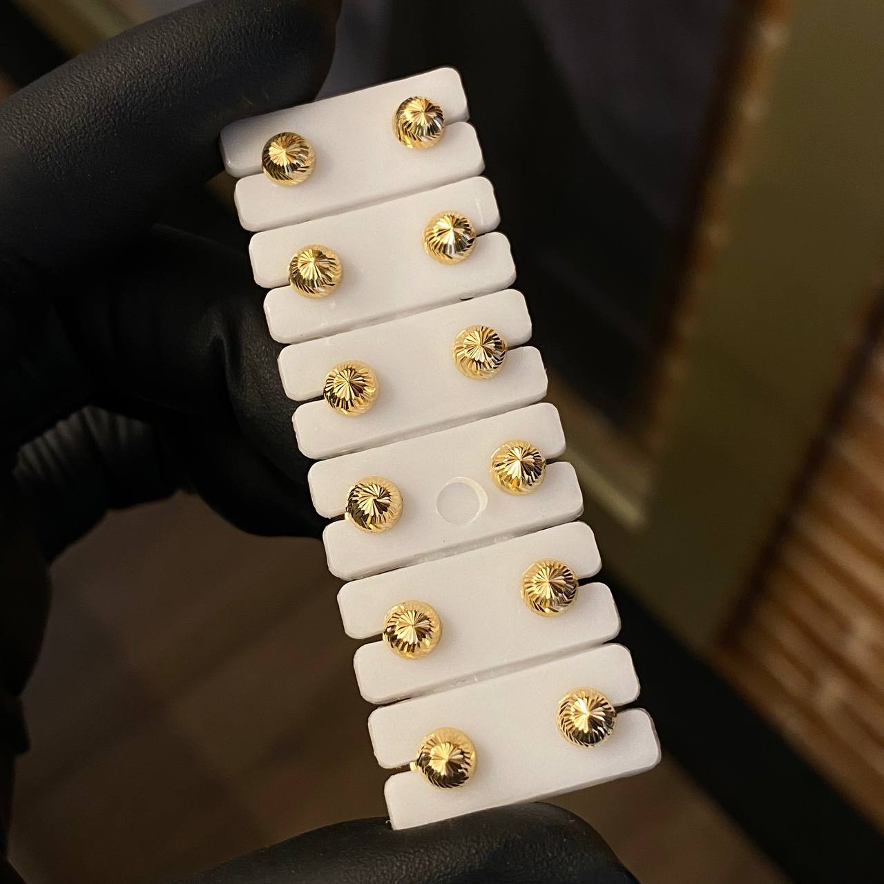 Topos Media Bola 5mm 0.65gr Diamantada Oro Amarillo*