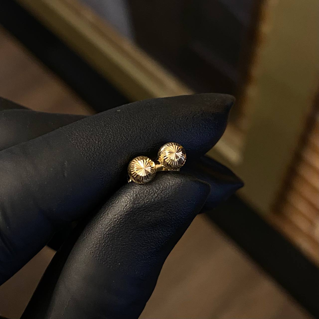 Topos Media Bola 5mm 0.65gr Diamantada Oro Amarillo*