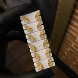 Topos Alas 1.1gr Circones Blancos Oro Amarillo*