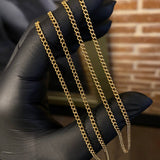 Cadena Cubana 10gr / 60cm / 2.3mm Oro Amarillo +0