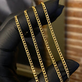 Cadena Cubana 3.8gr / 60cm / 2.3mm Oro Amarillo +0