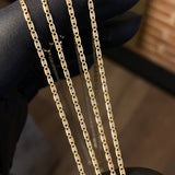Cadena Plana 2.25gr / 60cm / 1.5mm Tres Oros +3