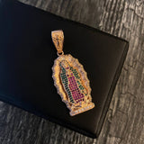 Dije Virgen de Guadalupe 10.25gr / 5cm Circones Blancos Verdes Fucsias Oro Amarillo