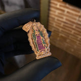 Dije Virgen de Guadalupe 10.25gr / 5cm Circones Blancos Verdes Fucsias Oro Amarillo
