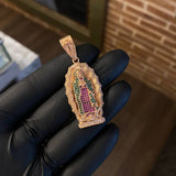 Dije Virgen de Guadalupe 10.25gr / 5cm Circones Blancos Verdes Fucsias Oro Amarillo