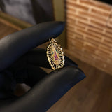 Dije Virgen de Guadalupe 2.8gr / 3.2cm Circones Verdes Fucsias Oro Amarillo