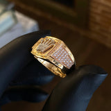 Anillo Retro RX 6.85gr T9 Circones Blancos Tres Oros*