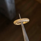 Anillo Churumbela 1.85gr T6 1/4 Circones Blancos Oro Amarillo