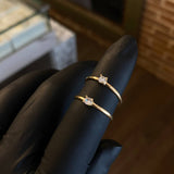Solitario 1.4gr / T7 1/4 Circon Blanco Oro Amarillo