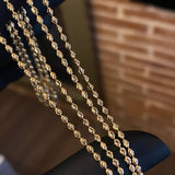 Pulso Militar Luna 2.85gr / 19cm Ovalo 2mm Diamantado Oro Amarillo +4