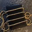 Cadena Militar Luna 32.25gr / 70cm Bolas 4mm Diamantada Oro Amarillo Nac. Esp.
