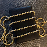 Cadena Militar Luna 32.25gr / 70cm Bolas 4mm Diamantada Oro Amarillo Nac. Esp.
