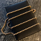 Cadena Militar 20.55gr / 65cm / 3mm Diamantada Luna Oro Rosa Nac.Esp*