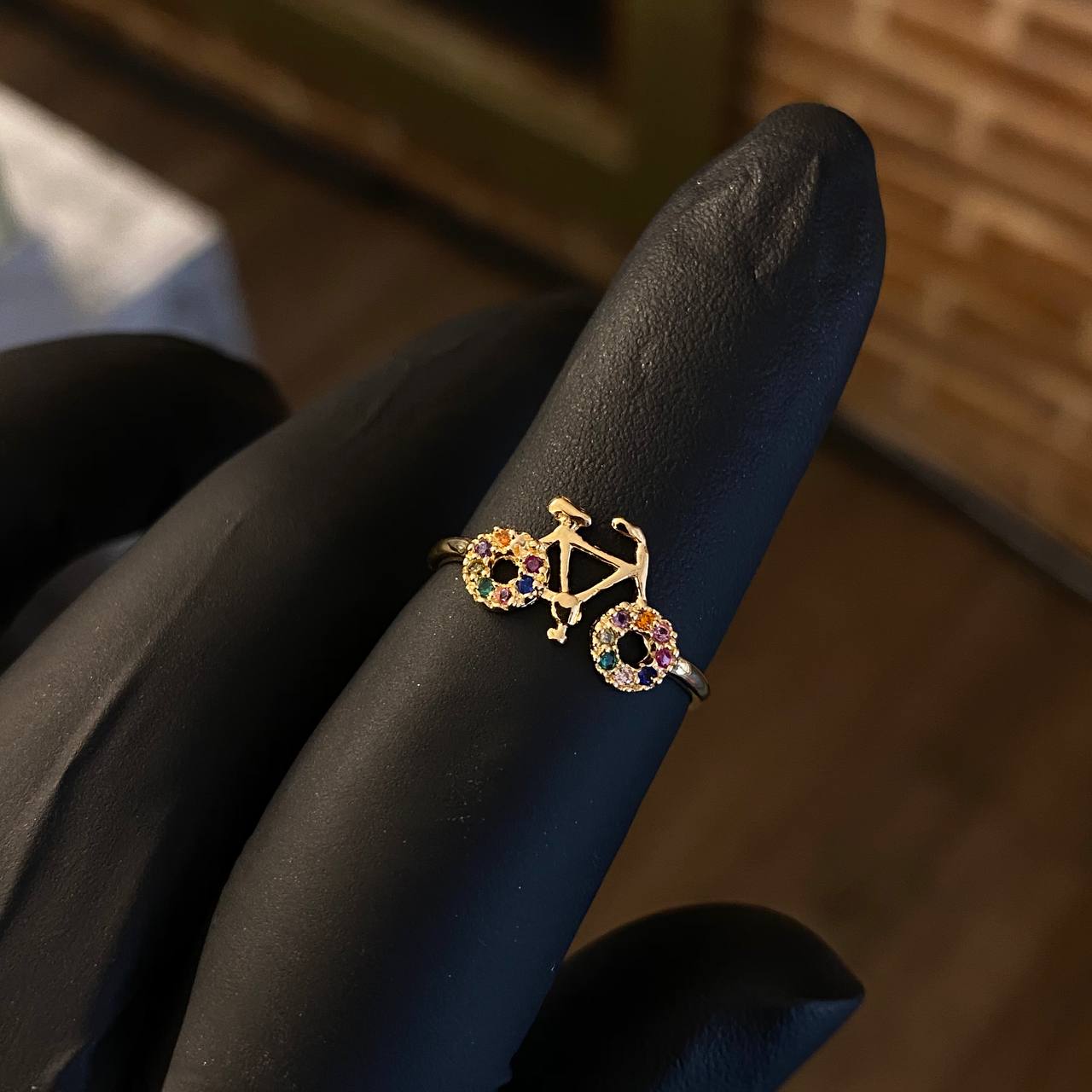 Anillo Bicicleta 1.4gr T6 Circones Colores Oro Amarillo