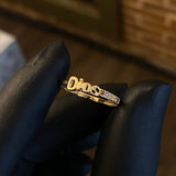 Anillo Dios 1.2gr T7 1/2 Circones Colores Claros