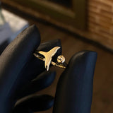 Anillo Cola De Delfin 1.9gr T8 1/4 Oro Amarillo