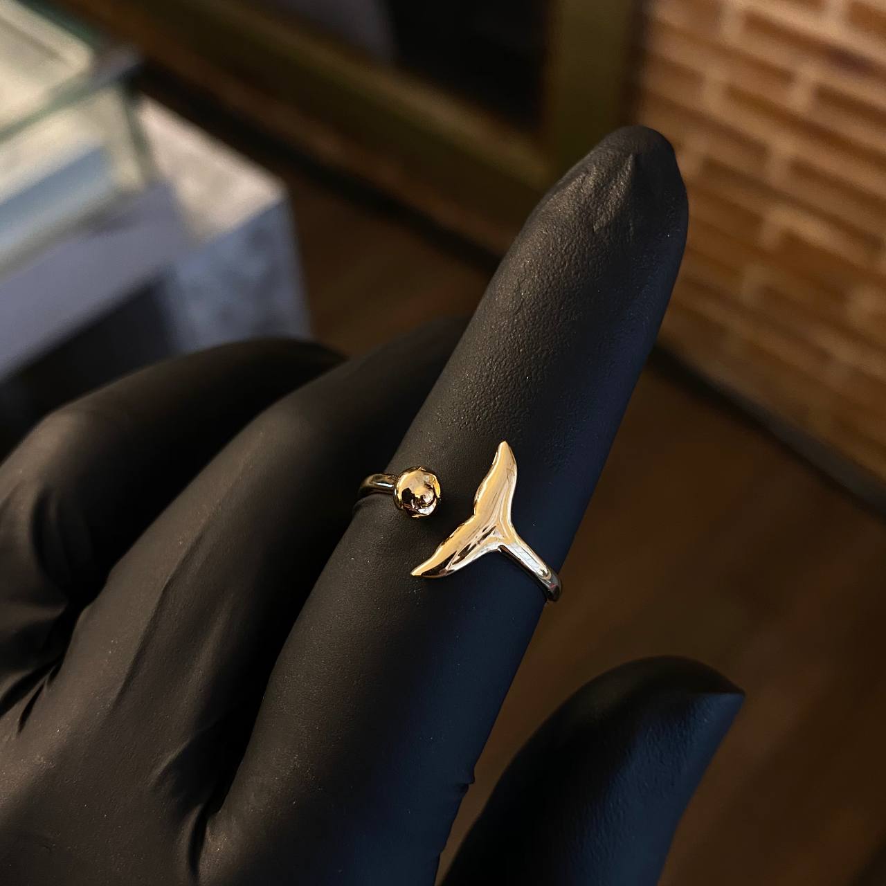 Anillo Cola De Delfin 1.9gr T8 1/4 Oro Amarillo