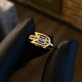 Anillo Yumi To Ya 1.3gr T7 3/4 Circones Blancos Celeste Oro Amarillo