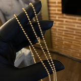 Cadena Militar 8.5gr / 50cm / 2mm Lisa Oro Amarillo +3