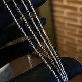 Cadena Veneciana 1.65gr / 45cm / 1mm Oro Blanco +3