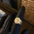 Anillo Cristo 3.55gr T11 Dos Oros Amarillo Blanco