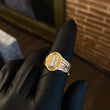 Anillo Virgen Guadalupe 4gr T11 3/4 Dos Oros Amarillo Blanco
