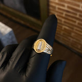 Anillo Virgen Guadalupe 4gr T11 3/4 Dos Oros Amarillo Blanco