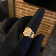 Anillo Corona RX 3.55gr T11 Circular Texturizado Dos Oros Amarillo Rosa