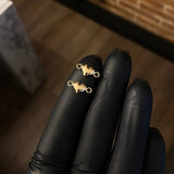 Herraje Corazon Soplado 0.3gr / 1.3cm Oro Amarillo