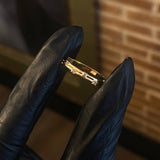 Anillo Corona De Espinas 1.5gr T7 Circones Blancos Oro Amarillo