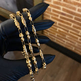 Cadena Rustica RX 18.05gr / 70cm / 5.1mm Diamantada Oro Amarillo