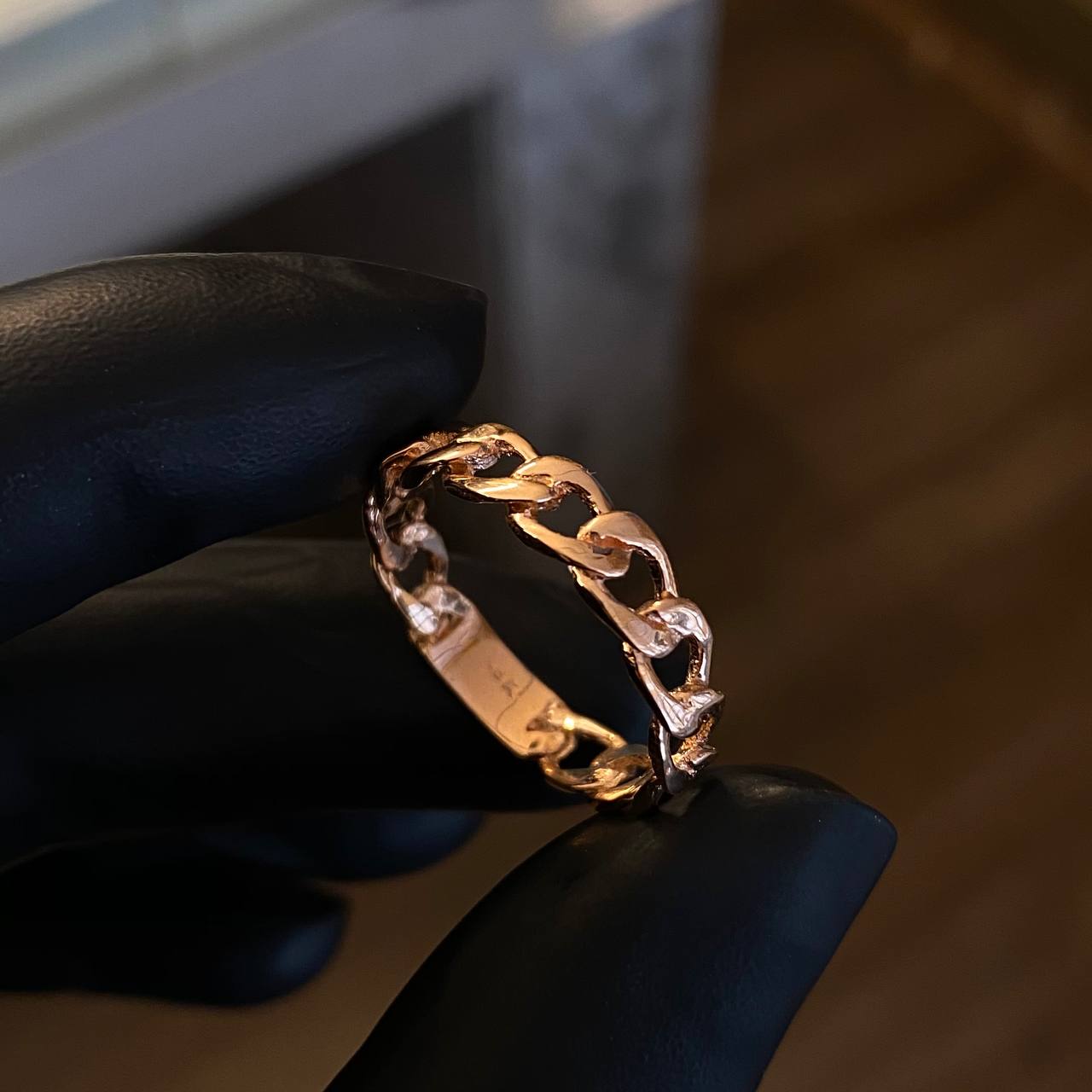 Anillo Cubano 3.4gr T10 Oro Rosa Nac.Esp
