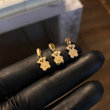 Dije Oso TS 1.1gr / 1.7cm Circones Azules Oro Amarillo*