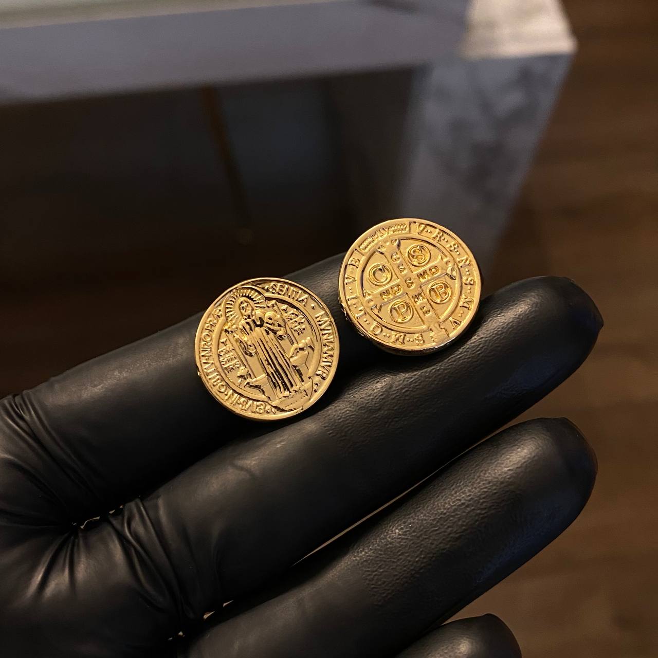 Herraje San Benito Tambor 1.5gr / 1.9cm Liso Oro Amarillo