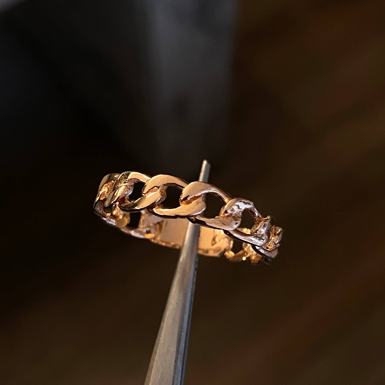 Anillo Cubano 3.4gr T10 Oro Rosa Nac.Esp