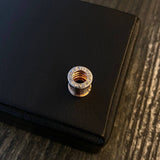 Dije Cilindro BV 2.45gr / 0.9cm Dos Oros Rosa Blanco Nac.Esp.*