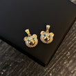 Dije Oso 2.0gr / 1.5cm Circones Blancos Verdes Oro Amarillo*