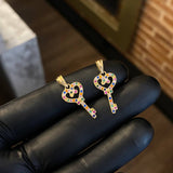 Dije Llave 1.4gr / 2.4cm Circones Colores Oro Amarillo