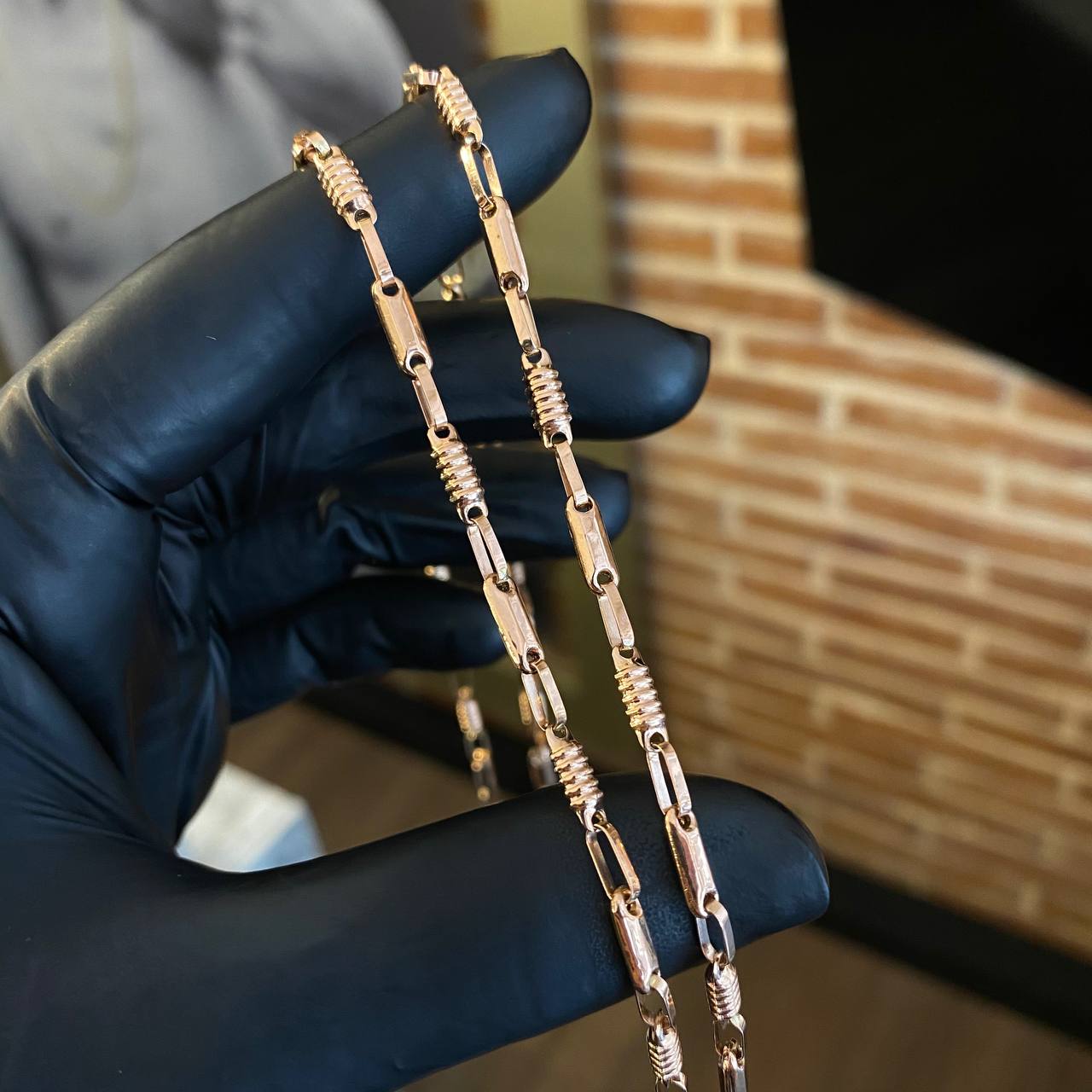 Cadena Rustica Barril 10gr / 60cm / 3.5mm Adige Oro Rosa