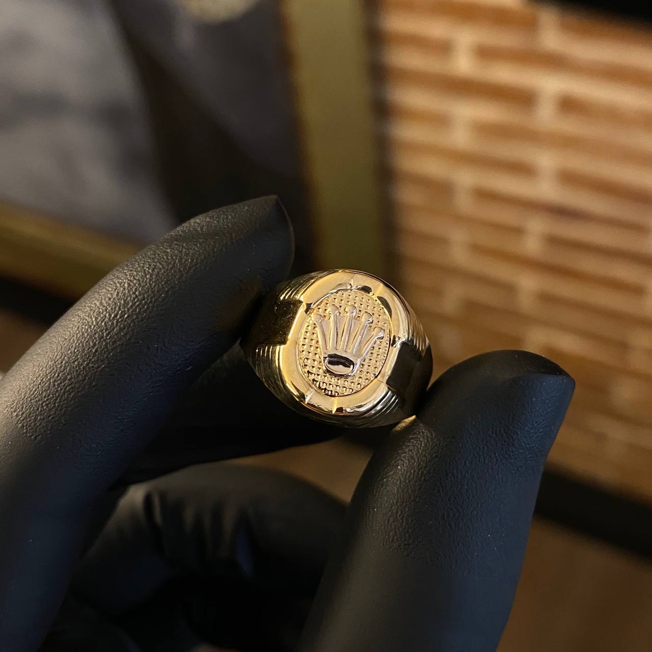 Anillo Corona RX 3.8gr / T9 3/4 Dos Oros Amarillo Blanco