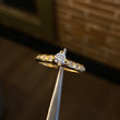 Solitario 2.7gr / T7 1/2 Anillo Circones Blancos Oro Amarillo